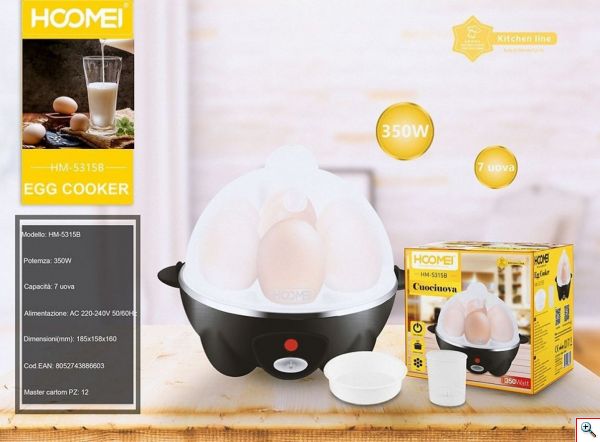 Hoomei® Βραστήρας Αυγών 350W με 7 Θέσεις HM-5315 σε Διάφορα Χρώματα