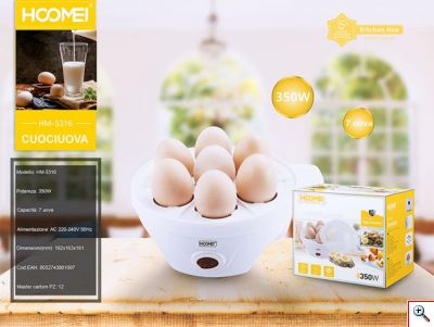 Hoomei® Βραστήρας Αυγών 350W με 7 Θέσεις ΗΜ-5316