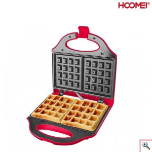 Hoomei® Βαφλιέρα 750W με Αντικολλητικές Πλάκες - Αυτόματο Έλεγχο Θερμοκρασίας & Αντιθερμική Λαβή HM-5838