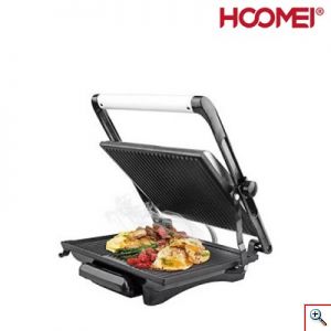 Hoomei® Inox Τοστιέρα - Γκριλιέρα 2000W με Αντικολλητικές Πλάκες & Ρυθμιζόμενο Θερμοστάτη HM-5870