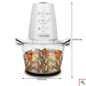 Hoomei® Multi-Πολυκόφτης 200W με Δοχείο 1lt & Λεπίδες από Ανοξείδωτο Ατσάλι HM-6260