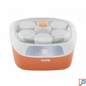 Hoomei Αυτόματος Παρασκευαστής Γιαουρτιού 20W 1.2L με 6 Βαζάκια - Πορτοκαλί