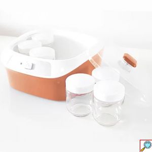 Hoomei Αυτόματος Παρασκευαστής Γιαουρτιού 20W 1.2L με 6 Βαζάκια - Πορτοκαλί