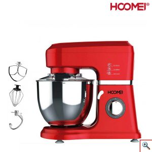 Hoomei® Επαγγελματικό Μίξερ 1000W με Κάδο 4.5L - 6 Ταχύτητες - Λειτουργία Παλμού & 3 Εξαρτήματα Ζυμώματος HM-6880