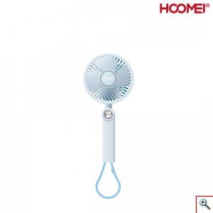Hoomei® Μίνι Φορητός Επαναφορτιζόμενος Ανεμιστήρας 4W με 3 Ταχύτητες USB 10cm Γαλάζιος