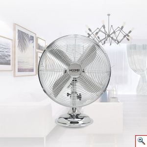 Hoomei® Επιδαπέδιος Ανεμιστήρας 50W με Διάμετρο 40cm - Άξονα Περιστροφής 180° & 3 Διαφορετικές Ταχύτητες