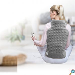 Hoomei Ηλεκτρική Θερμοφόρα Πλάτης 100W Fleece με 9 Ρυθμίσεις Θερμότητας & Προστασία Υπερθέρμανσης 42x63cm - Γκρι