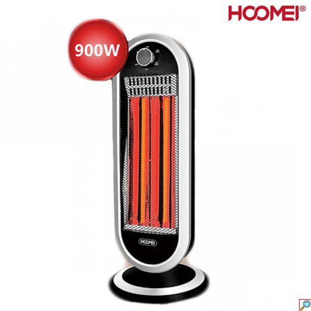 Hoomei Επιδαπέδια Σόμπα - Θερμαντικό Σώμα Ταλαντούμενου Άνθρακα 900W με Πλέγμα Ασφαλείας - 2 Σκάλες Θέρμανσης & Λαβή Μεταφοράς
