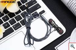 Mingge m12 Μαγνητικά Eνσύρματα Ακουστικά με Μικρόφωνο