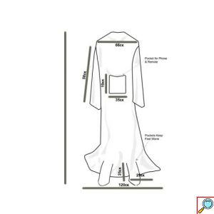 Ολόσωμη Κουβέρτα-Ρούχο Βελουτέ με Μανίκια, Τσέπη & Κάλυψη Ποδιών-SoftHug Fleece