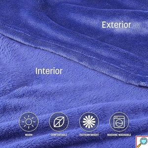 Ολόσωμη Κουβέρτα-Ρούχο Βελουτέ με Μανίκια, Τσέπη & Κάλυψη Ποδιών-SoftHug Fleece