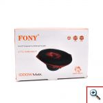 Fony® Ηχείο Αυτοκινήτου Οβάλ Mid-Range 1000W 350RMS 165x125mm CTC-M6907 Κόκκινο