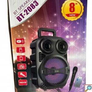 Bluetooth Ηχείο Με Καραόκε και Ενσύρματο Μικρόφωνο - USB,SD Player & LED Φωτισμό