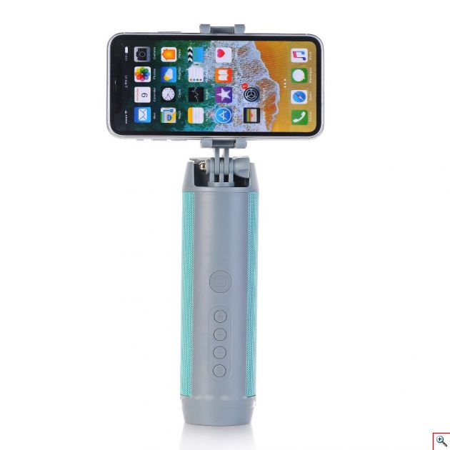 Ασύρματο Selfie Stick - Ηχείο Bluetooth Handsfree Ομιλία - Powerbank με Φακό - Φλας LED - 4 σε 1 USB/SD/MP3 Player Wireless Multimedia Speaker 