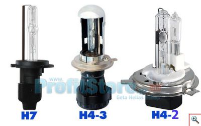 Φώτα XENON H7 - Η4 Αυτοκινήτου - Πλήρες Kit H.I.D. 6000k με Λευκό Φως