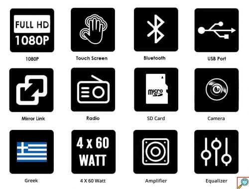 Ηχοσύστημα Αυτοκινήτου 1DIN με Οθόνη 7”, Bluetooth, Wifi, GPS και Θύρα USB - PerVoi CTC703