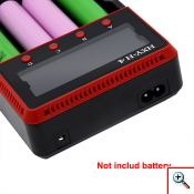 Φορτιστής 4x Επαναφορτιζόμενων Μπαταριών NiCD/NiMH, Li-ion/LiFe Τύπου ΑΑ - ΑΑΑ - C με LCD Οθόνη