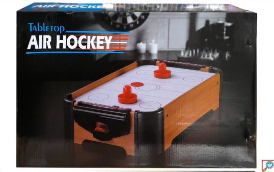 Φορητό Ξύλινο Επιτραπέζιο Παιχνίδι Ice Hockey 56x30x10 cm