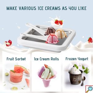 Ice Roll Maker - Παγωτομηχανή με 2 Ανοξείδωτες Σπάτουλες για Σπιτικό Ρολό Παγωτού & Παγωμένο Γιαούρτι - Instant Ice Cream Maker