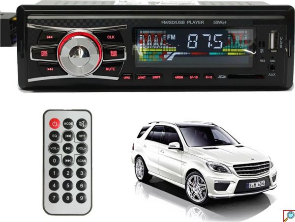 Ηχοσύστημα Αυτοκινήτου 1DIN Bluetooth με Οθόνη Ραδιόφωνο USB AUX SD και ΤηλεχειριστήριοΜαύρο
