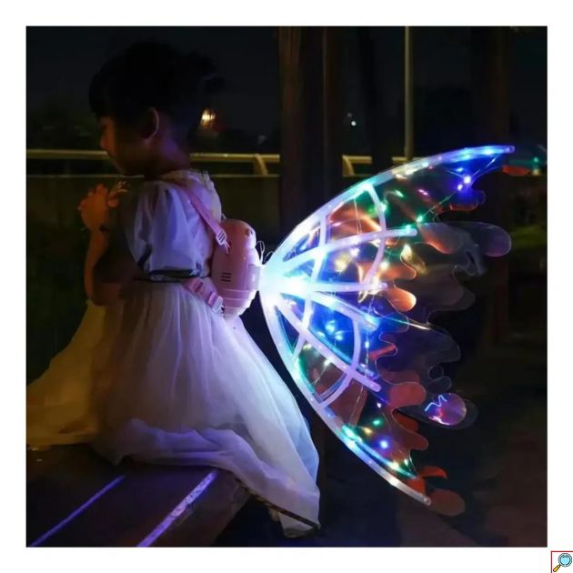 Φτερά Νεράιδας LED με Μουσική για Παιδιά – Φωτιζόμενα Φτερά Πεταλούδας