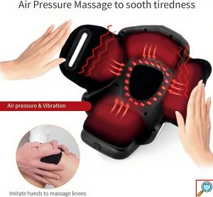 Ηλεκτρικά Θερμαινόμενη Συσκευή με Δόνηση για Μασάζ Γονάτου 3 σε 1 - Επαναφορτιζόμενη 2600mAh με 3 Επίπεδα Ρύθμισης Θερμοκρασίας & Πίεσης