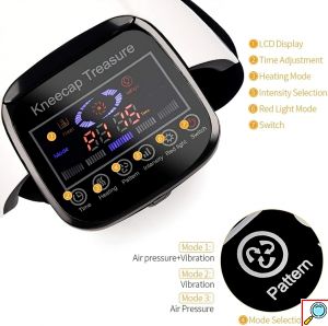 Ηλεκτρικά Θερμαινόμενη Συσκευή με Δόνηση για Μασάζ Γονάτου 3 σε 1 - Επαναφορτιζόμενη 2600mAh με 3 Επίπεδα Ρύθμισης Θερμοκρασίας & Πίεσης