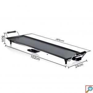 RAF Ηλεκτρική Φορητή Επιτραπέζια Ψησταριά BBQ 1800W με Αντικολλητική Επιφάνεια Ψησίματος 90x24cm 