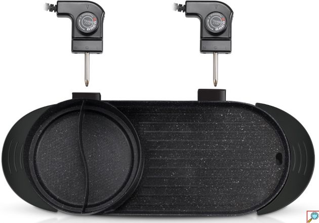 Ηλεκτρική Σχάρα & Hot Pot 2 σε 1 Teppanyaki 1800W με Αντικολλητική Επιφάνεια - RAF