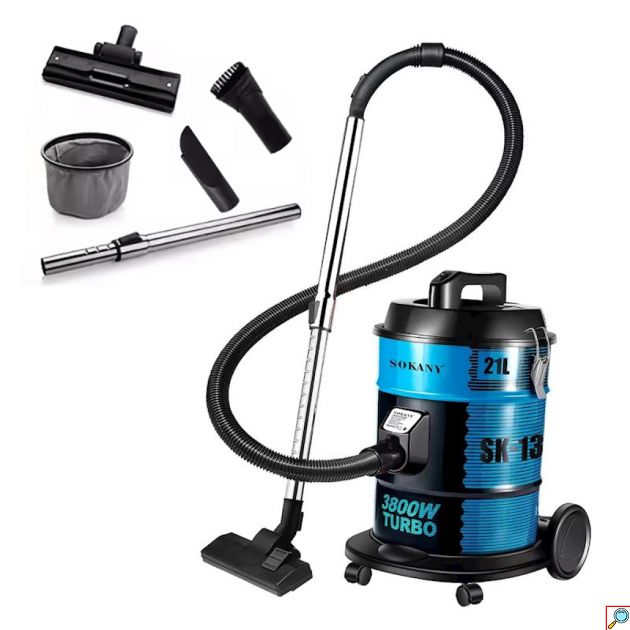 Ηλεκτρική Σκούπα Turbo 3800W 21L SOKANY SK-13021 Μπλε