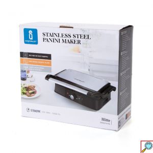 Ηλεκτρική Τοστιέρα - Γκριλιέρα 1500W INOX - Με Άνοιγμα 180 Μοίρες - AIGOSTAR