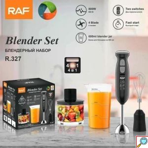 RAF Σετ 4 σε 1 Ραβδομπλέντερ με Ανοξείδωτη Ράβδο 340W - Μίξερ Multi, Πολυκόπτης, Μίνι Πίμερ & Αναδευτήρας -R327 