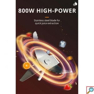 2 σε 1 Ηλεκτρικός Αποχυμωτής & Μπλέντερ 800W - 2 Ταχυτήτων με Δοχείο 1,5 L - Sokany