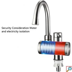 Ηλεκτρικός Ταχυθερμαντήρας 3300W - Βρύση INOX με Οθόνη LED