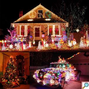 Ηλιακά Χριστουγεννιάτικα Λαμπάκια 700LED Πολύχρωμου Φωτισμού 34.95m - Εξωτερικού & Εσωτερικού Χώρου
