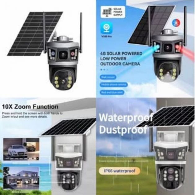 Ηλιακή Ασύρματη Κάμερα Ασφαλείας με Λειτουργία Zoom x10 & IP66