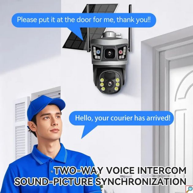 Ηλιακή Ασύρματη Κάμερα Ασφαλείας με Λειτουργία Zoom x10 & IP66