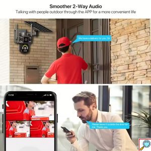 Ηλιακή Ασύρματη Κάμερα Ασφαλείας με SIM & Αμφίδρομη Επικοινωνία – Full HD, Αδιάβροχη IP65