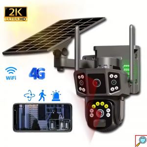 Ηλιακή Ασύρματη Κάμερα Ασφαλείας με SIM & Αμφίδρομη Επικοινωνία – Full HD, Αδιάβροχη IP65