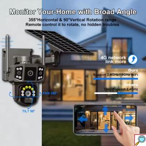 Ηλιακή Ασύρματη Κάμερα Ασφαλείας με SIM & Αμφίδρομη Επικοινωνία – Full HD, Αδιάβροχη IP65
