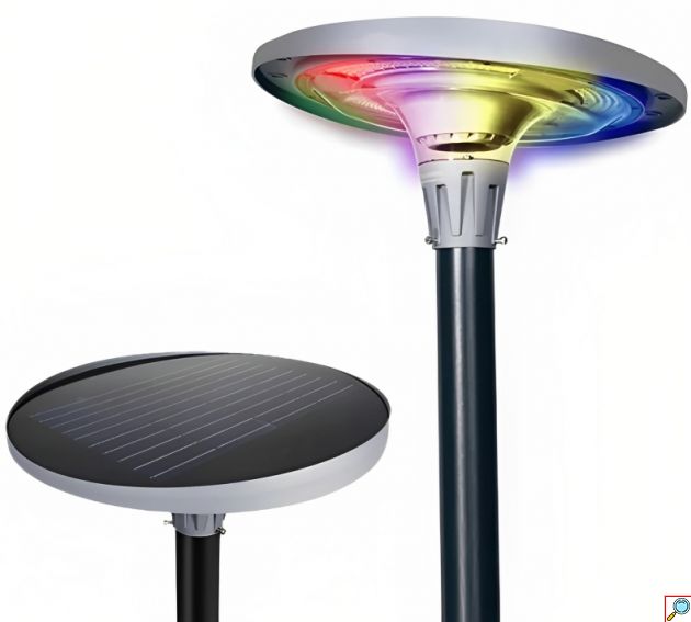 Ηλιακή Κολόνα Δρόμου - Φωτισμού LED RGBW 1200W - Με Τηλεχειριστήριο - 3 Μέτρα