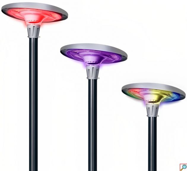 Ηλιακή Κολόνα Δρόμου - Φωτισμού LED RGBW 1200W - Με Τηλεχειριστήριο - 3 Μέτρα