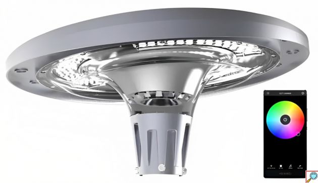 Ηλιακή Κολόνα Δρόμου - Φωτισμού LED RGBW 1200W - Με Τηλεχειριστήριο - 3 Μέτρα