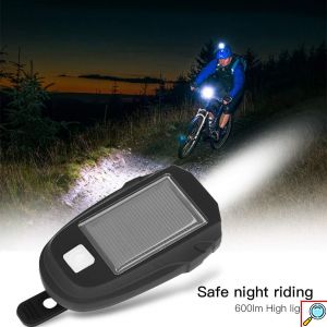 Ηλιακό Εμπρόσθιο Φως Ποδηλάτου 600 lm - Επαναφορτιζόμενο και με USB