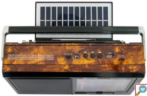 Ηλιακό Επαναφορτιζόμενο Φορητό Ραδιόφωνο με Bluetooth