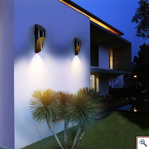 Επιτοίχιο Αδιάβροχο LED Ηλιακό Φωτιστικό με Αισθητήρα Κίνησης - Solar Microwave LED Wall Lamp 