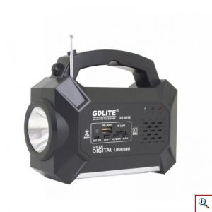 Ηλιακό Πακέτο Φωτισμού με Πάνελ, Φορτιστή και 3 λάμπες με Ραδιόφωνο FM/ MP3 - GDPLUS GD-8056