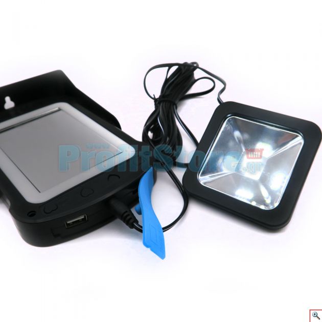 Μίνι Ηλιακό Φωτιστικό - Φορτιστής Powerbank - LED Καθρέφτης - USB Multi Function Solar Mirror Power Bank Cclamp