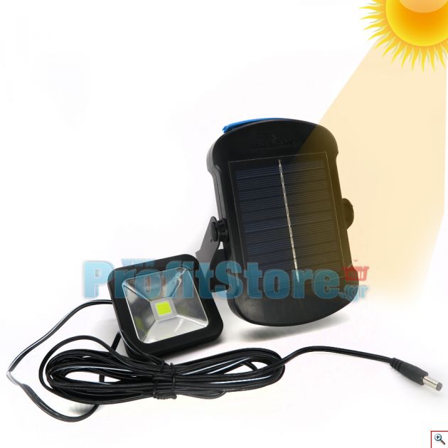 Μίνι Ηλιακό Φωτιστικό - Φορτιστής Powerbank - LED Καθρέφτης - USB Multi Function Solar Mirror Power Bank Cclamp