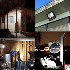 Ηλιακός Προβολέας LED 200W - Ψυχρό Λευκού Φωτισμού 6500K με Τηλεχειριστήριο FOYU